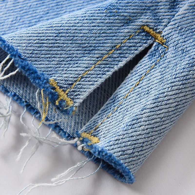 Short Sexy bleu clair e-girl's, taille haute, multi-boutons, plage, fête, pantalon chaud, mode coréenne, choix essentiel, été