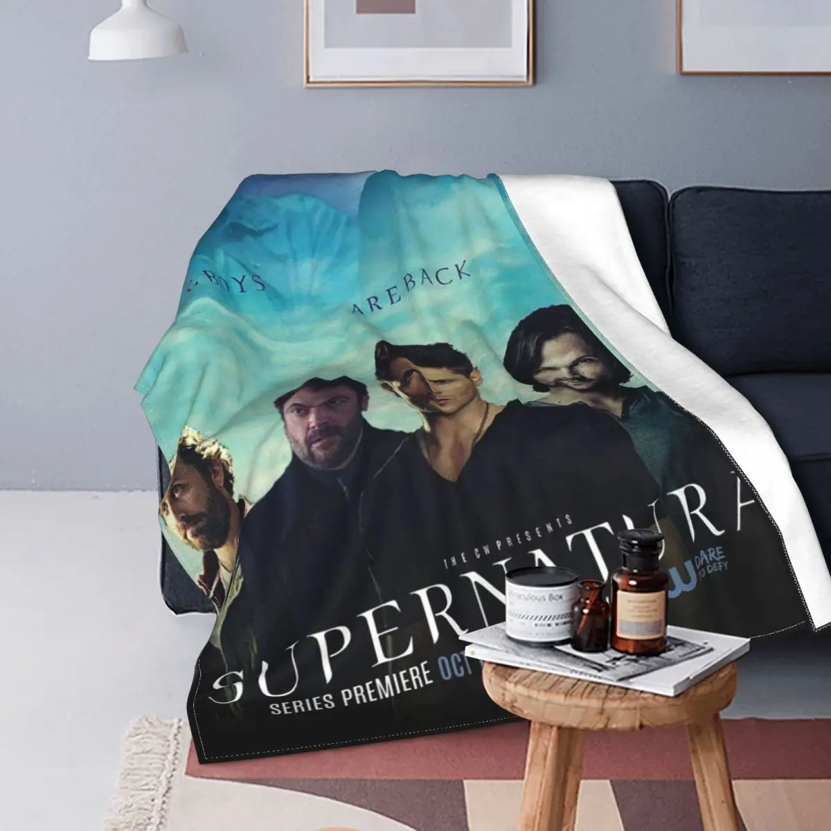 

Сверхнатуральные покрывала из фильма фланелевое одеяло для мальчиков вернулись в город Сэм Дин Новинка Пледы для кровати дивана покрывало