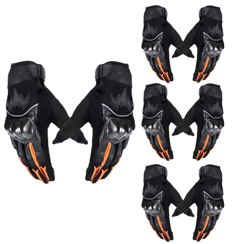 

Motorcycle Gloves Anti Fall Hard Shell Leather Guantes Protective Off-Road Long Carbon Fiber Racing Fashion Cool Trend