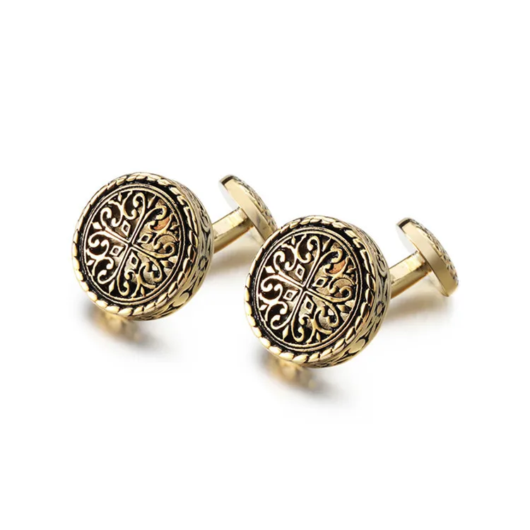 

French men's shirt cufflinks retro round hollow cufflink wedding cufflink gift