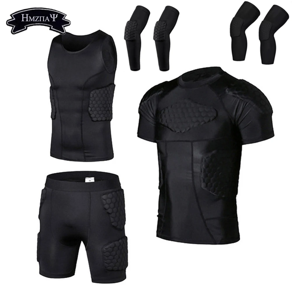 

Men's Liner Compression Anti-Collision Suit Shorts Vest Knee Pads Football Basketball Skating Football Anti-Collision Clothing