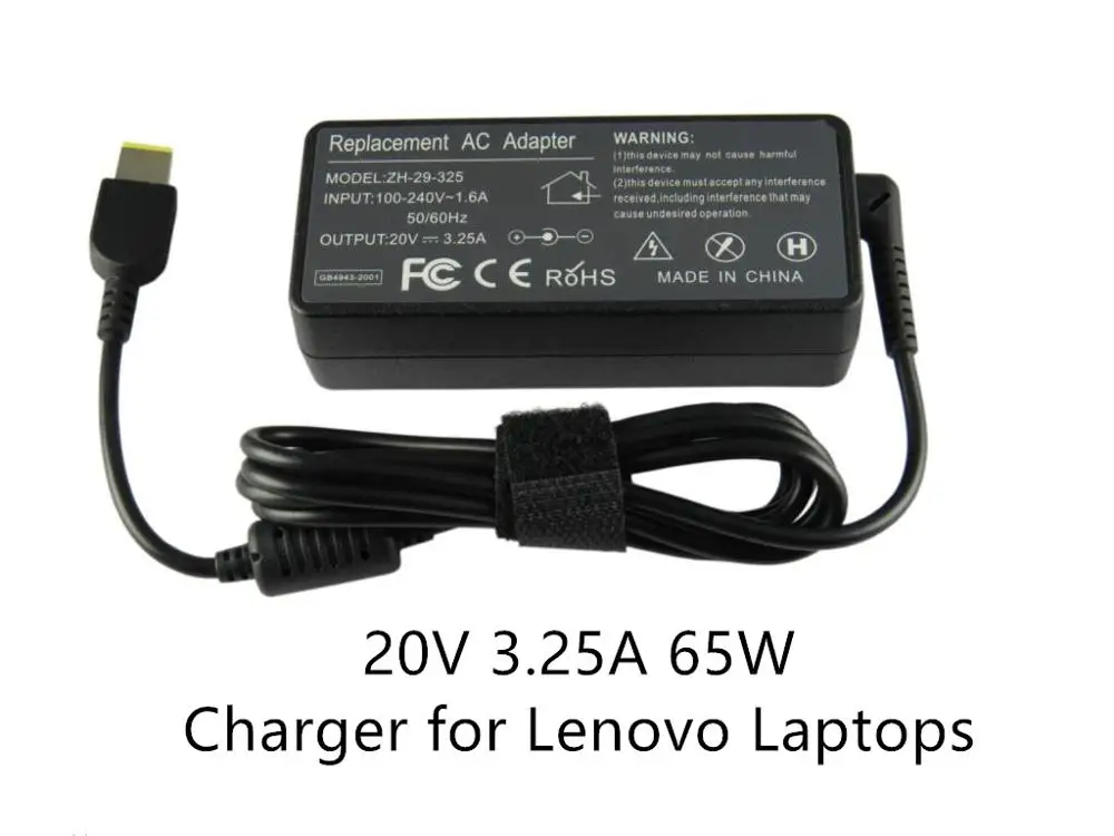 20V 3.25A 65W AC адаптер питания для ноутбука Зарядное устройство Lenovo G400 G500 G505 G405 ThinkPad X1
