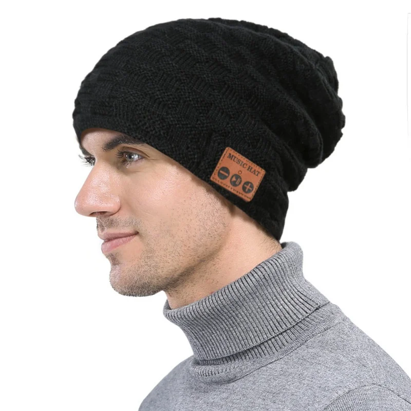 Bluetooth Earphone Music Hat Winter Wireless Headphone Cap Headset With Mic Sport For iPhone Samsung Phone Gaming | Электроника