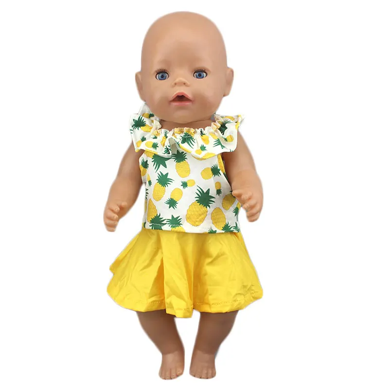 

Новинка 2020, прекрасный джинсовый костюм, подходит для 43 см куклы, 17 дюймов, Одежда для новорожденных