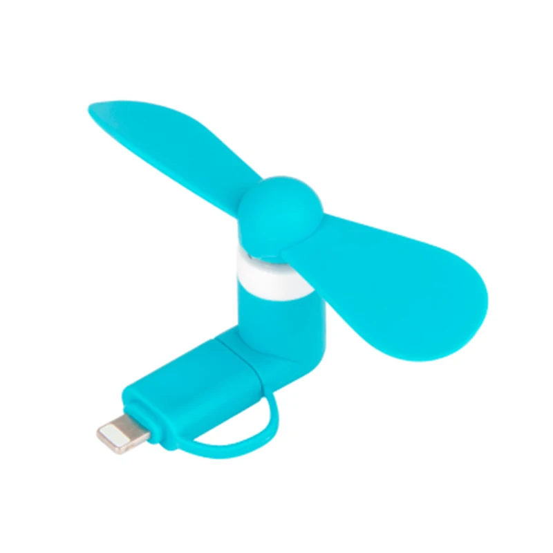 

Portable Mini 2 In 1 Mobile Phone Fan, Micro USB Adapter Type IOS Smartphone For Iphone Android Micro Hanldheld Cooling Fan