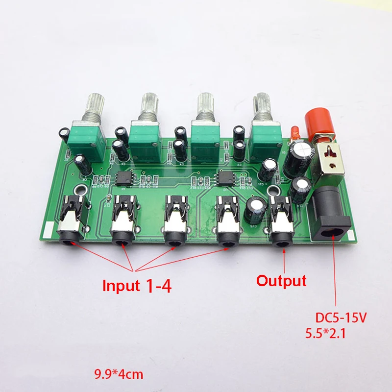Dc 5v-12v стерео аудио сигнальный микшер плата Привод Усилитель мощности для