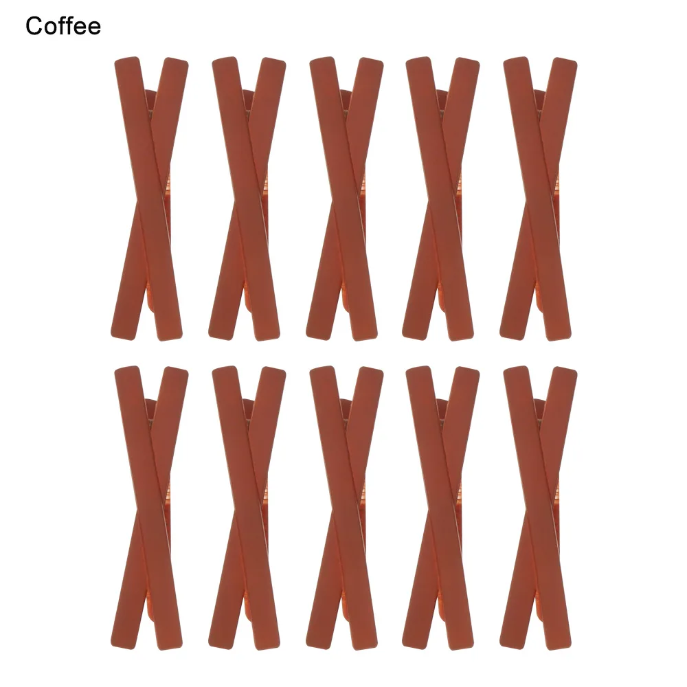 Coffee 10 шт., разноцветные заколки для девочек в Корейском стиле, заколки для волос для девочек, заколки для волос, заколки принцессы, детские головные уборы, аксессуары для укладки волос - Цвет: Coffee