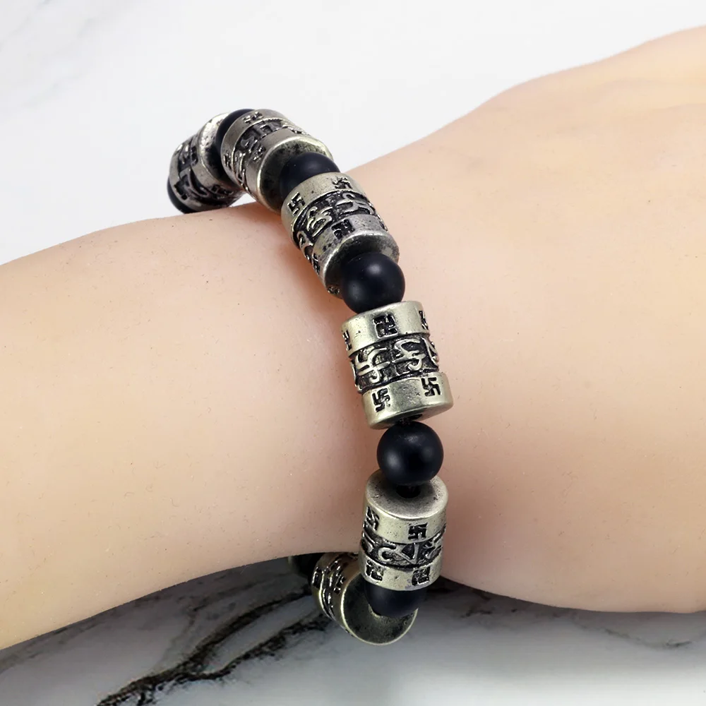 Браслет мантра на санскрите для мужчин и женщин из белой меди | Украшения