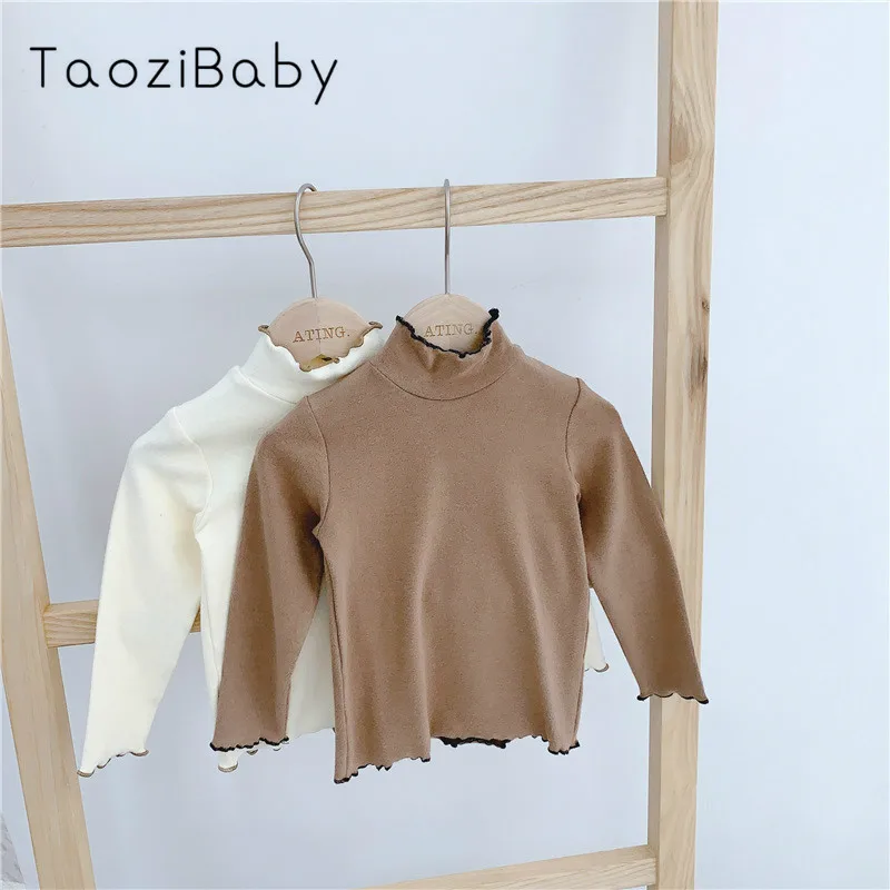 Новинка топы для маленьких девочек Детская футболка с длинными рукавами и