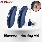 Мини перезаряжаемый слуховой аппарат, цифровой слуховой аппарат BTE с регулируемым тоном, усилитель звука, портативный цифровой слуховой аппарат для глухих пожилых людей