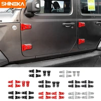 shineka car exterior door hinge cover engine hood hinge protector trim cover stickers kit accessories for jeep wrangler jl 2018