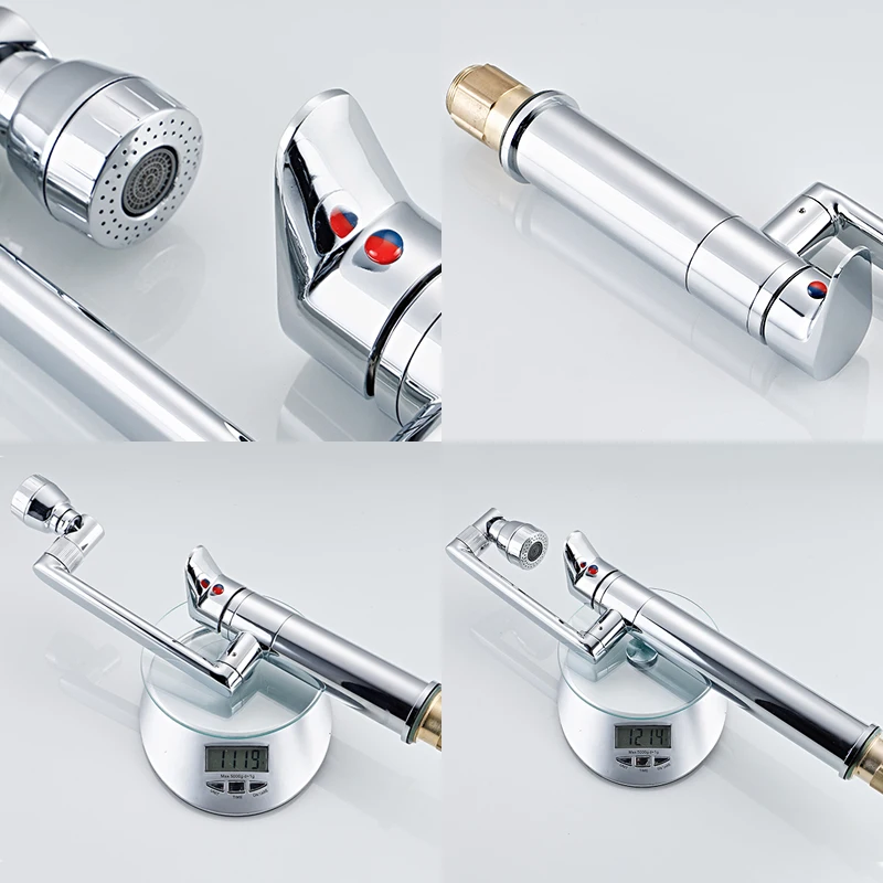 

Multifunction Gold Bathroom Sink Faucet Hot Cold Water Mixer Crane Antique Bronze Deck Mounted Universal Water Taps Kitchen