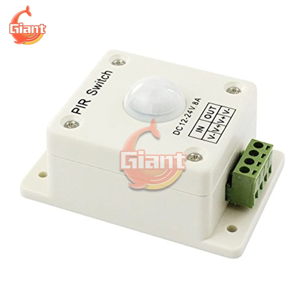 DC12V 24V 8A тела инфракрасный датчик движения PIR Сенсор переключатель для