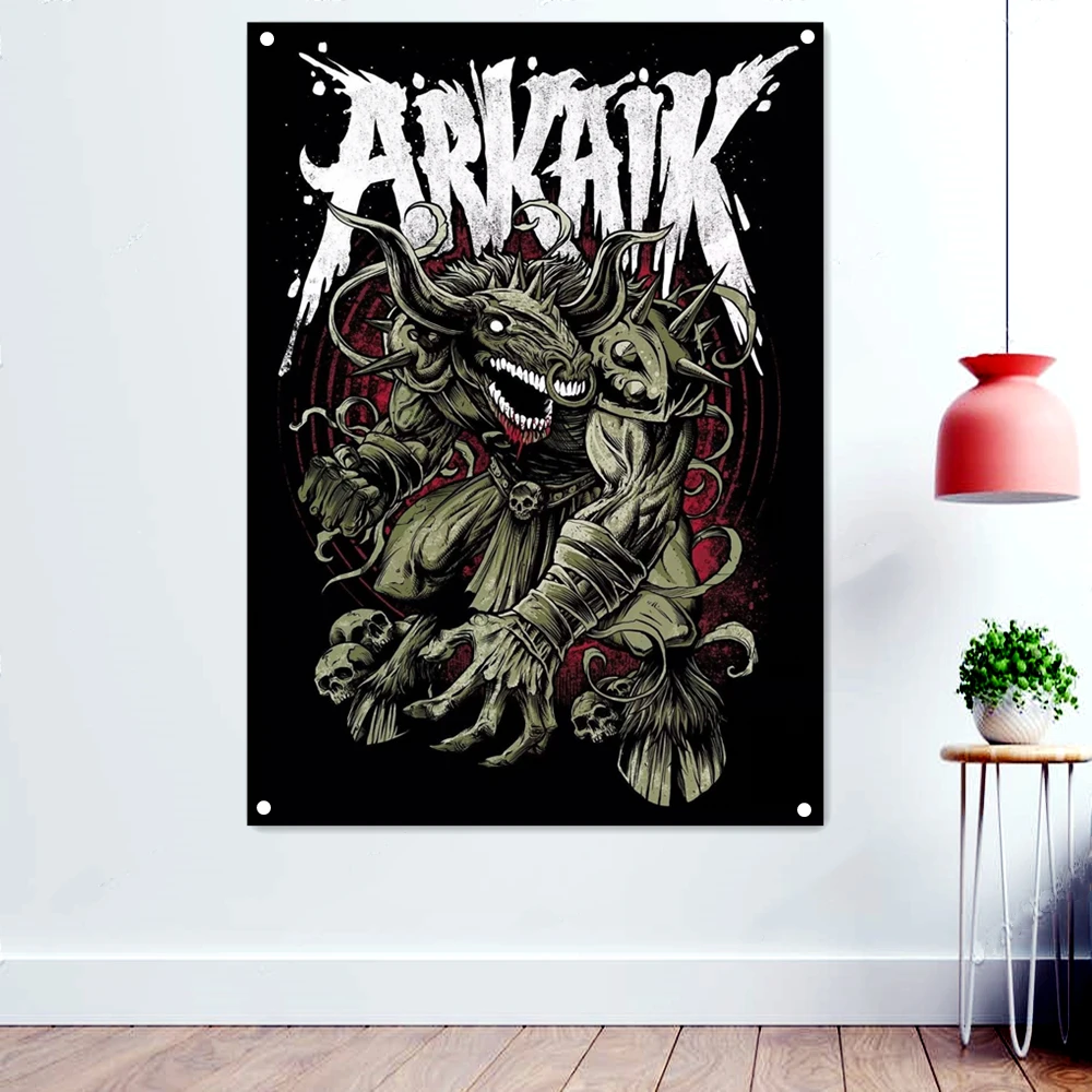 

Macabre Art Wallpaper Banners Wall Decoration Death Metal Artist Posters Scary Bloody Drawing Rock Band Icon Flags Mural Gifts