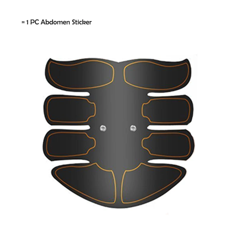 One Abdominal patch YOUKE Смарт Перезаряжаемые пульс, мышца стимулятор Электрический потеря жира массажер для похудения 10 шт. самоклеящаяся Замена унисекс - Цвет: One Abdominal patch