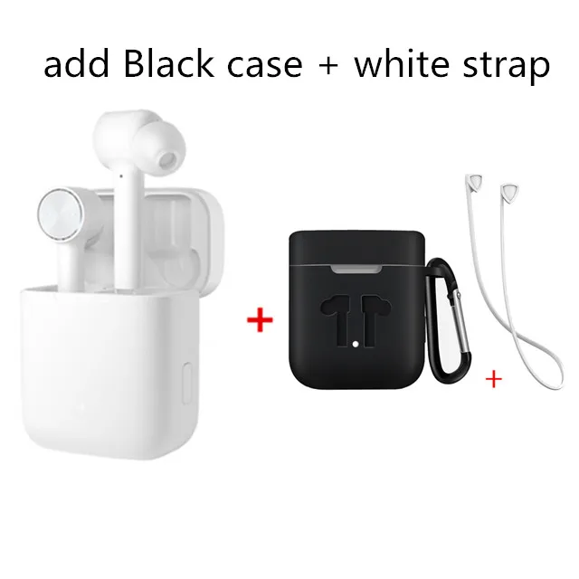 Air add black case Xiaomi Air TWS гарнитура Bluetooth беспроводные наушники стерео ANC переключатель ENC автоматическая пауза Tap управление Airdots Pro - Цвет: Air add black case