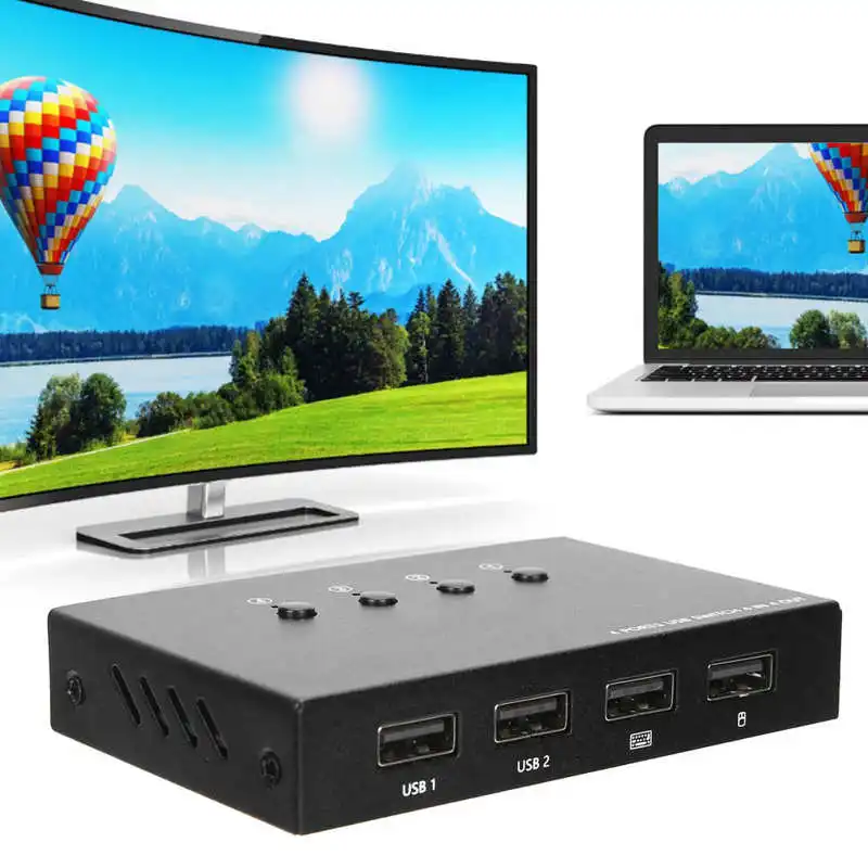 USB переключатель для клавиатуры и мыши компьютерные принадлежности 4 импорта