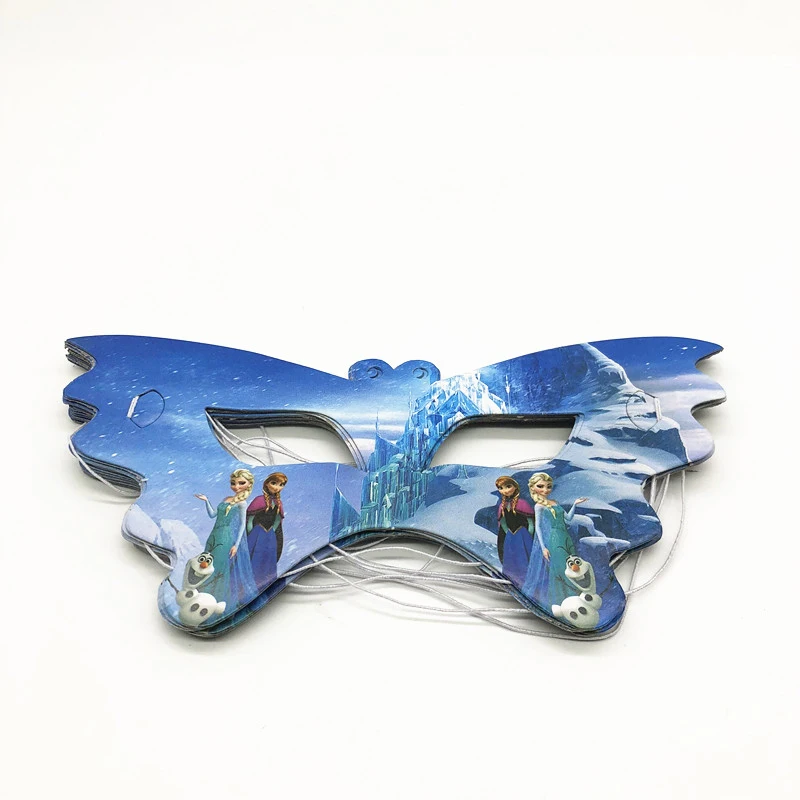masks-10pcs Холодное сердце Дисней Дети Девочки подарок на день рождения пакет события вечерние украшения чашки тарелки детский душ Одноразовые столовые принадлежности - Цвет: masks-10pcs