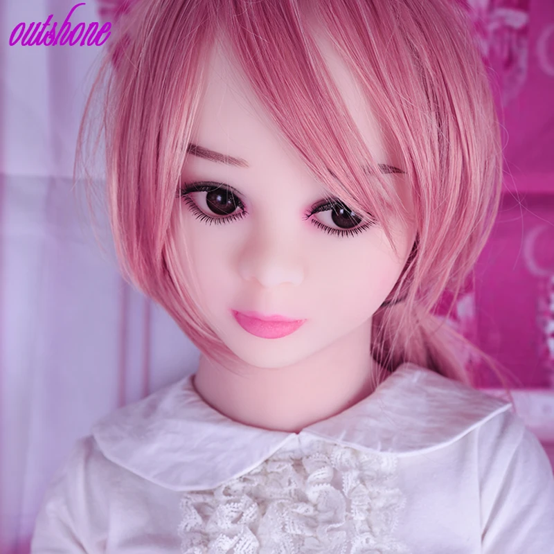 Бесплатная доставка 100 см плоская грудь маленькая юная кукла мини секс куклы с