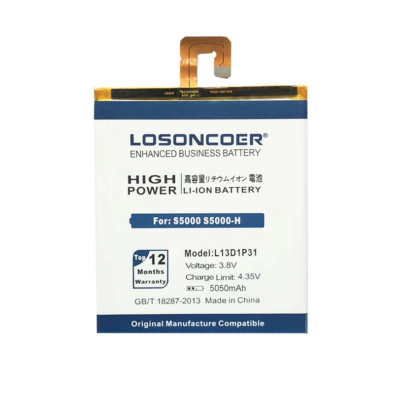 LOSONCOER 5050 мА/ч, L13D1P31 Батарея для lenovo Pad A3500 S5000-H S5000 Tab 2 A7-30 A7-10F A7 A7-20F хорошее качество батареи