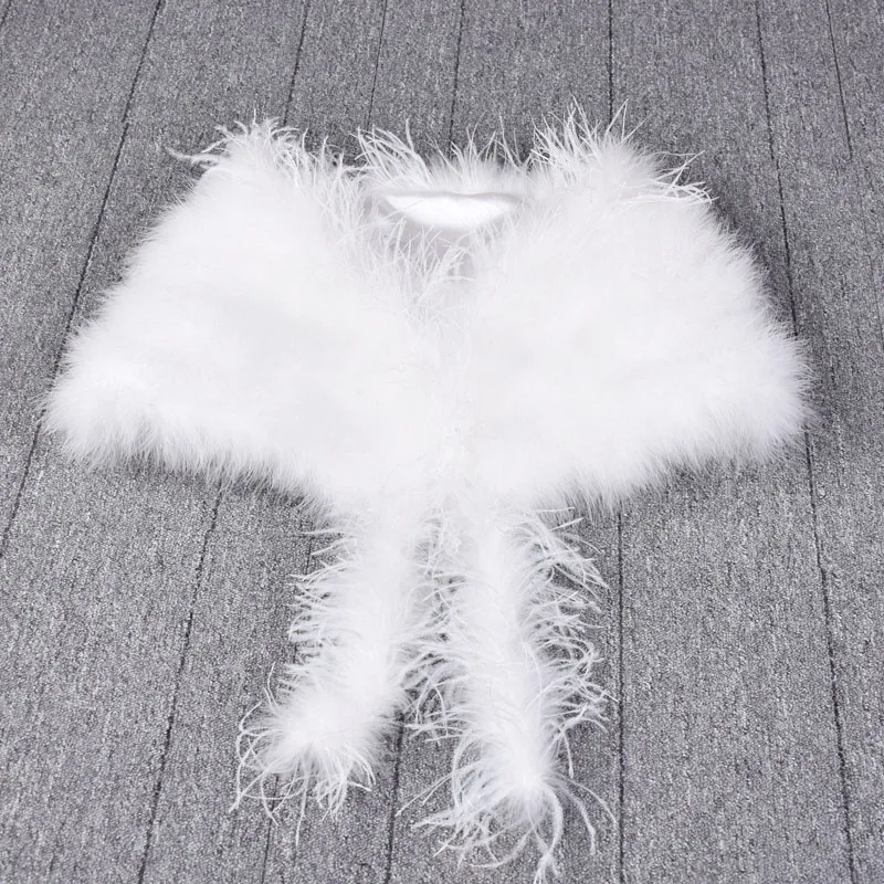 Пикантная меховая шаль из 100% натурального страусиного пера модные женские