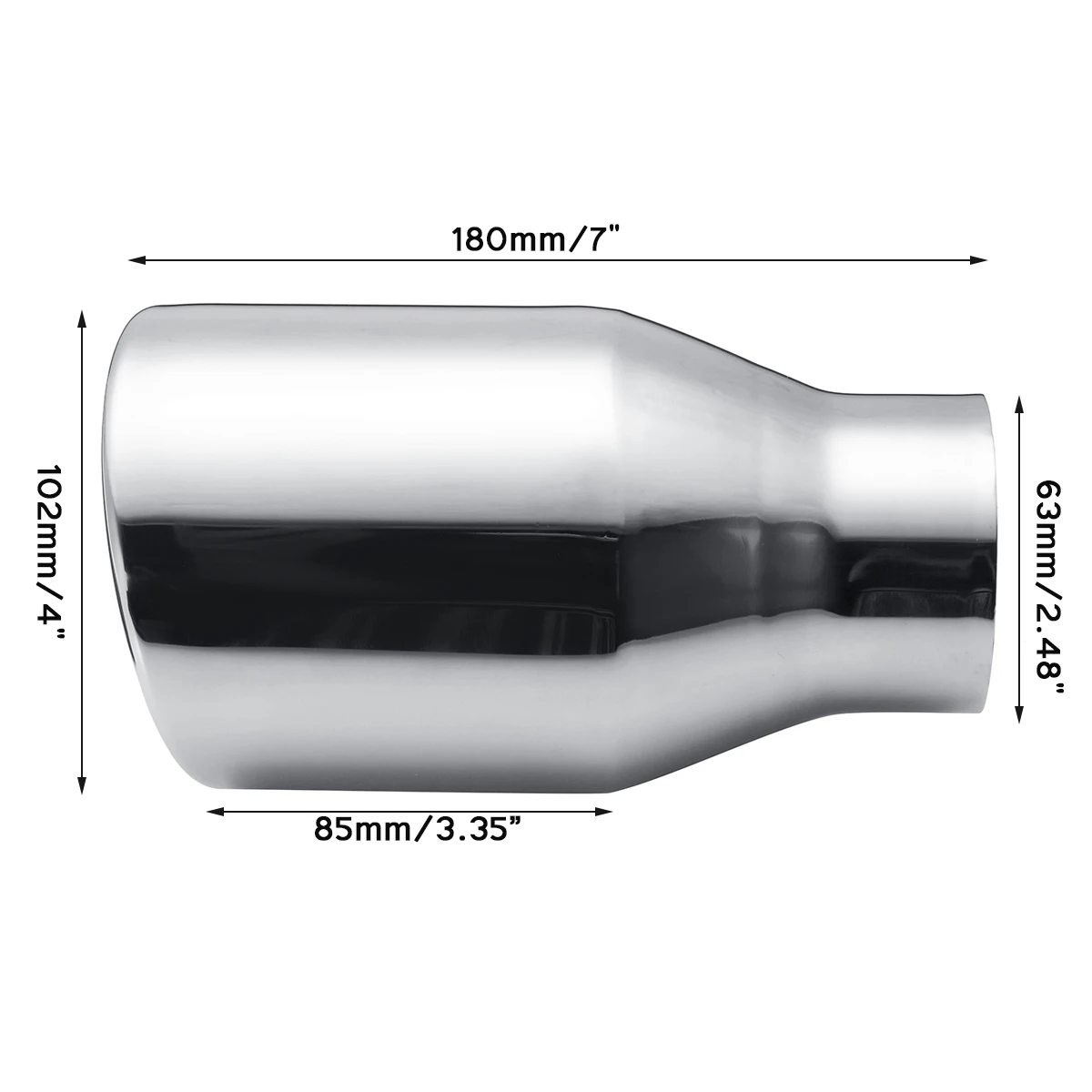 Автомобильный глушитель выхлопной трубы 63 101 мм одиночный/двойной настенный