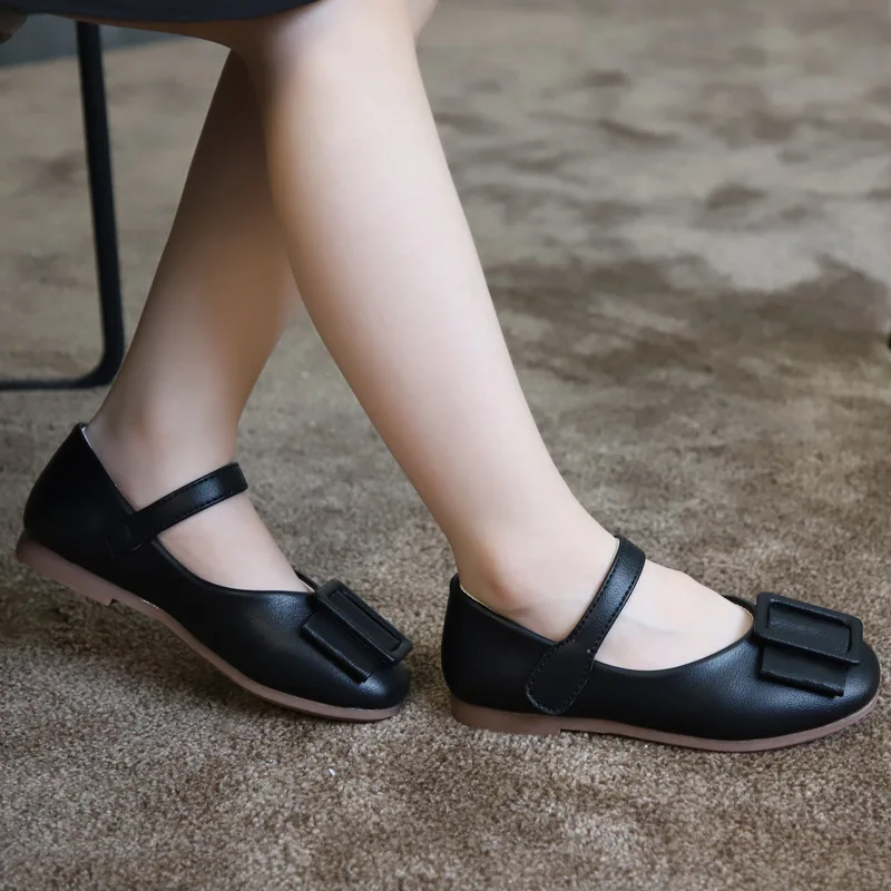 Туфли детские кожаные на плоской подошве Классическая обувь для маленьких