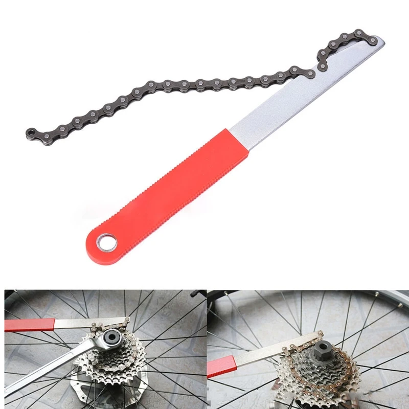 

Portable Bicycle Sprocket Remover Chain Whip Fixed Gear and Single Speed Bikes Cassette Flywheel Special Removal Wrench Tool