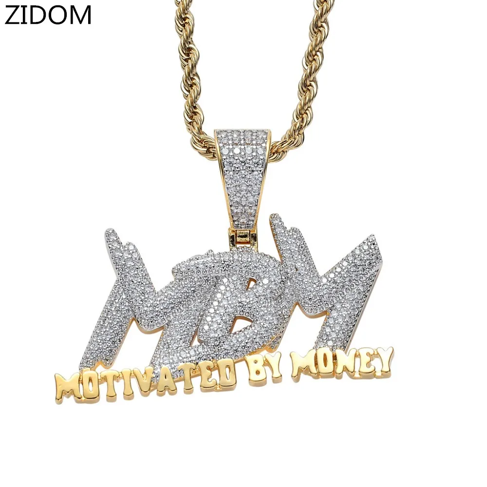 Ожерелье с подвеской в виде надписи мотивацией денег для мужчин и женщин