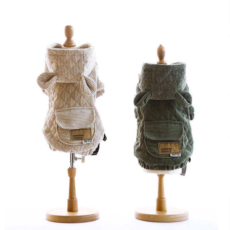 Роскошная зимняя желтая зеленая куртка для собак одежда щенков костюм животных