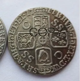 1717 шиллинг-Джордж I британская Серебряная монета-Красивая Посеребренная копия монеты