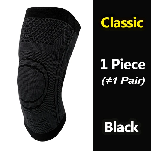 Дышащий тепло Kneepad Зима Спортивная безопасность наколенники Training эластичные сапоги до колена Поддержка Колено защиты 1 шт - Цвет: Classic - Black
