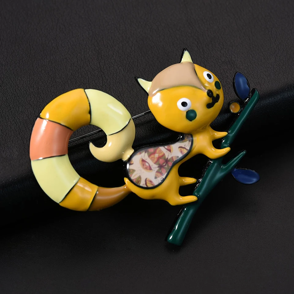 

SALE Jewelry 2022 Enamel Pink Squirrel Animal Brooch Daily Supplies Fashion Zinc Alloy Cute Cartoons Brooches Pins for Dresses