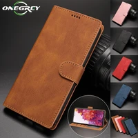 Leather Flip Wallet Case For Samsung Galaxy S22 S21 S20 Lite S10 Edge Note Ultra Plus Phone Cover Coque