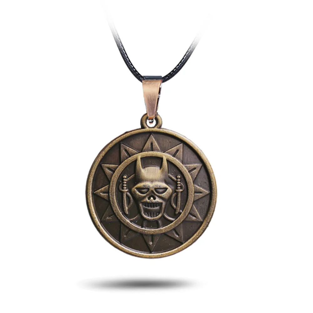 Leather necklace-5 Мультяшные ювелирные изделия колье ожерелье щит Подвески JOJOS причудливый Кулон "Приключение" Круглый убийца королева Шарм ожерелье s мужские подарки - Окраска металла: Leather necklace-5