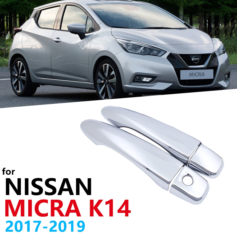 Роскошная хромированная внешняя крышка ручек для Nissan Micra K14 2017 2018 2019