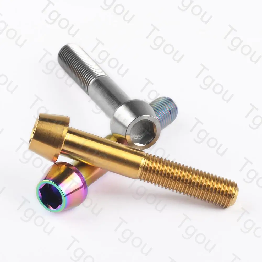 Титановый болт Tgou M10x55 шаг 60 мм 1 25 дюйма шестигранные винты с конической головкой