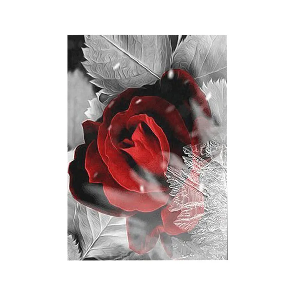 30*40 No Frame Diamond Painting Red Rose Pattern Full Round Cross Stitch DIY Games Wall Decor | Дом и сад