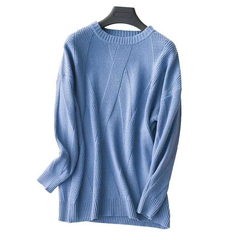 

LITVRIYH 19 NEW women sweaters and pullovers long sleeve O-neck female pullover thick loose sweater women knitted casual jumpers