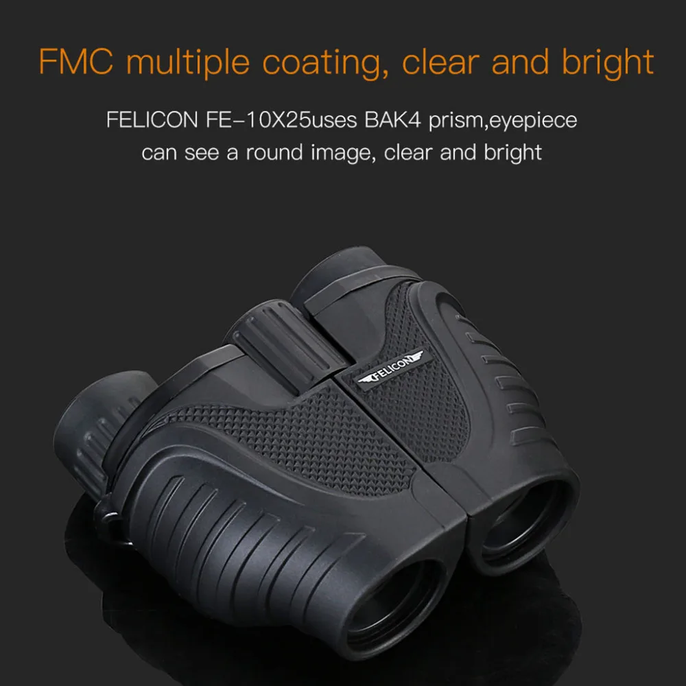 FELICON с переменным фокусным расстоянием 10X25 низкая светильник Ночное Видение телескоп на открытом воздухе Мини бинокль для охоты гражданского телескоп 1000 метров эффективного