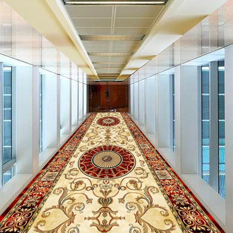 

Reese Classical Floral Long Lobby Carpets Stairway Hallway Home Decor Corridor Aisle Party Wedding Anti Slip Pro Rugs Customable