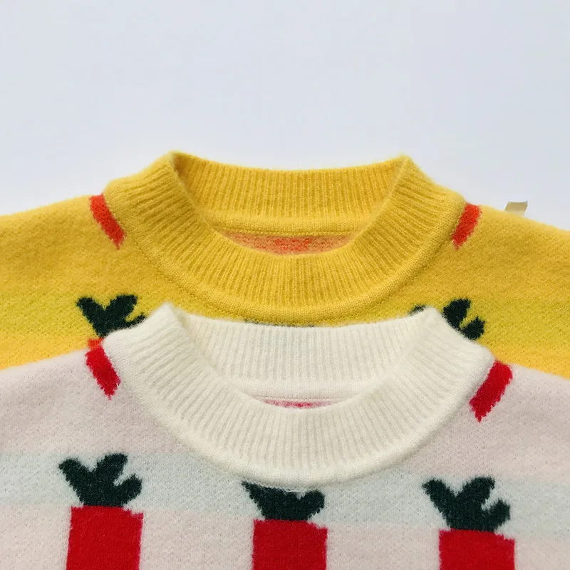 Детские свитера для девочек дизайн морковки детей от 2 до 7 лет можно носить