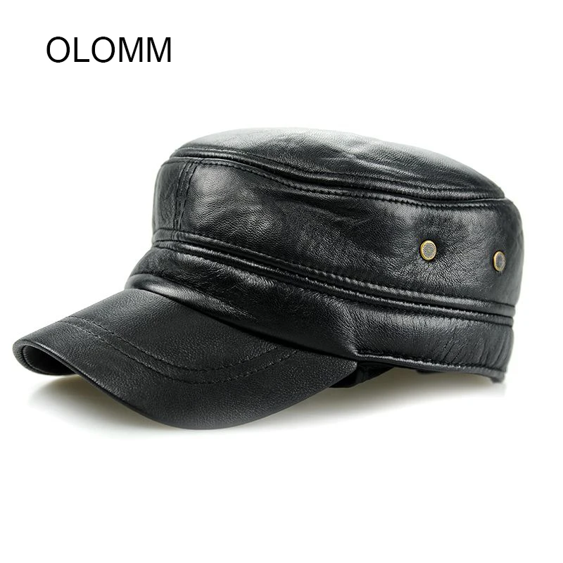 Весенняя Бесплатная доставка бейсбольная кепка из натуральной кожи для мужчин