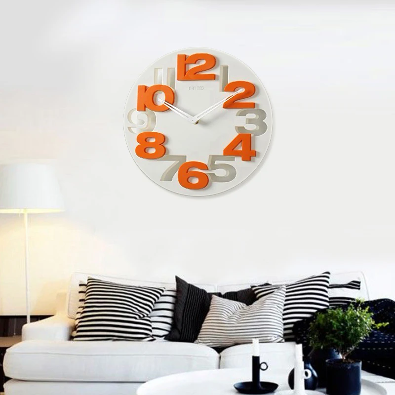 Современные цифровые 3D настенные часы декоративные большие бесшумные