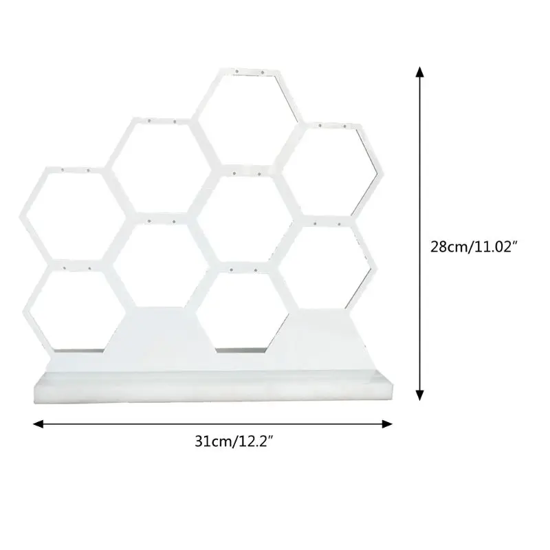 

Acrylic White Honeycomb Jewelry Earring Display Stand Holds 9 Jewelry Earrings
