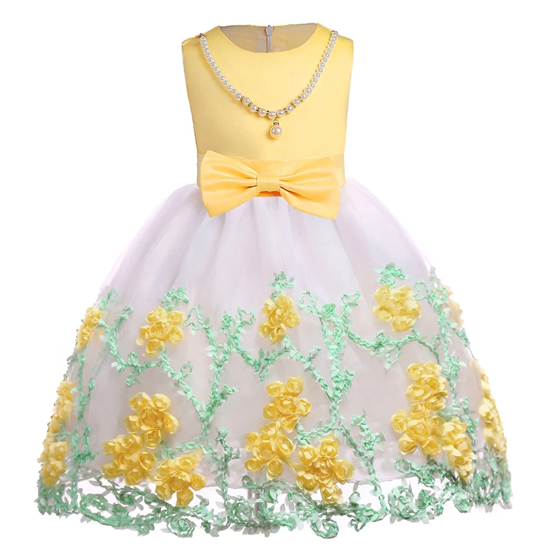 

Girl Christmas Bow Flower Dress Children Princess Dress Girl Birthday Costume Kids Children Prom Gown Vestido Formal Party Dress