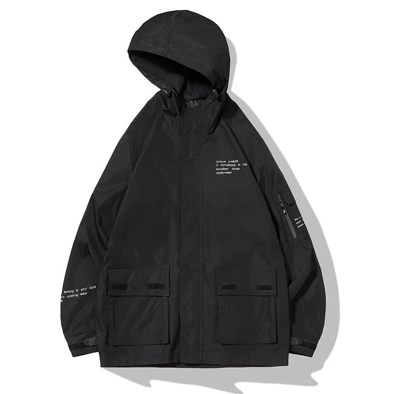 Ветровка-бомбер для мужчин и женщин уличная одежда в стиле хип-хоп куртки-карго