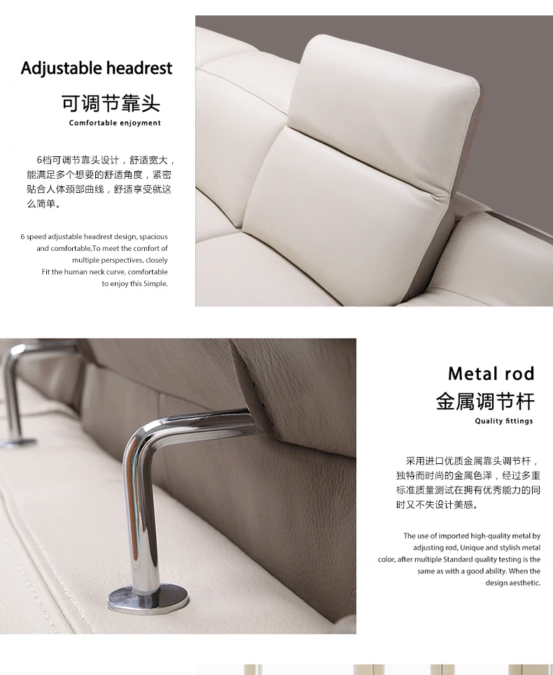 Электрический расслабляющий кинотеатр диван-кровать 3 сиденья + шезлонг