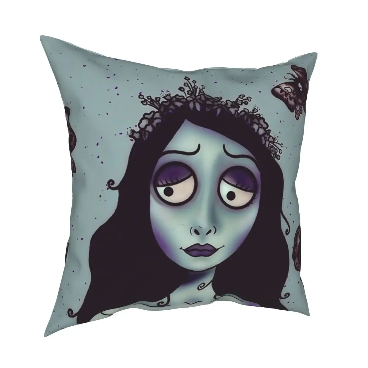 

Corpse Bride Pillow Cover Home Decorative Tim Burton Dark Emily Gothic Cushions Throw Pillow for Car Double-sided Printing