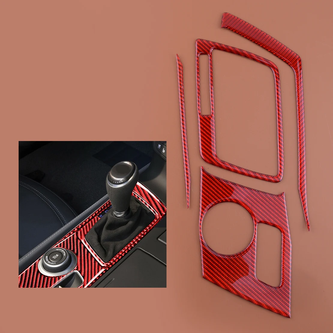 

4 шт./компл. красная зеркальная отделка из углеродного волокна подходит для Chevrolet Corvette C7 2014 2015 2016 2017 2018 LHD